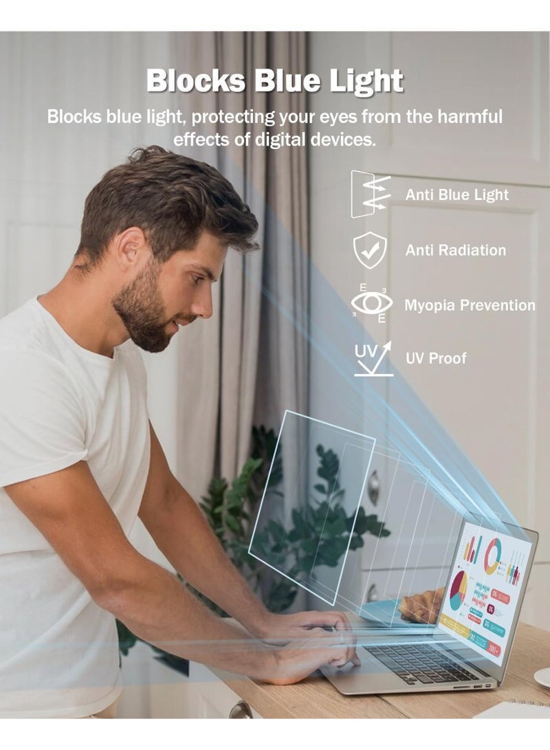1 Pack 16:9 14 Inch Laptop Screen Protector Anti Glare Blue Light Blocking Laptop Touchscreen,Compatible with Chromebook Lenovo Slim Yoga Thinkpad Dell latitude ASUS Acer Samsung HP x360 Pavilion 14a Screen Protector Blue Light for Eyes Protection - Image 2